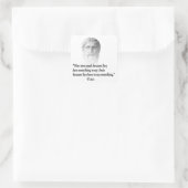 Citaat per Plato Vierkante Sticker (Tas)