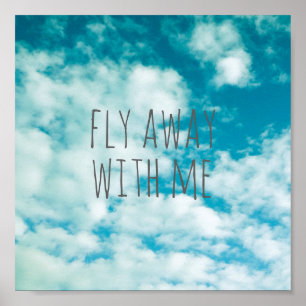 citaat poster blauw hemel natuur foto met tekst