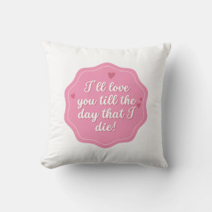 Citaat Roze Pastel Kussen
