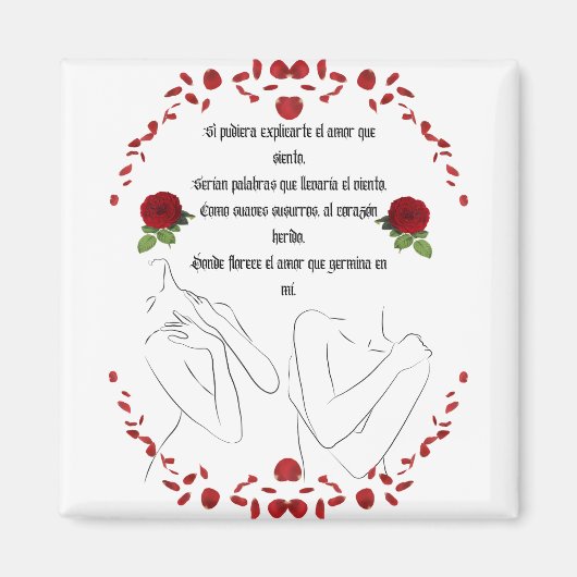 Citaat "Si Pudiera Explicarte" Magneet (Voorkant)