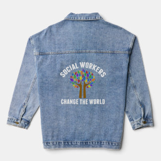 Citaat sociaal werk denim jacket