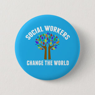 Citaat sociaal werk ronde button 5,7 cm