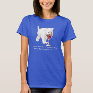 Citaat T-Shirt van wijn en katten