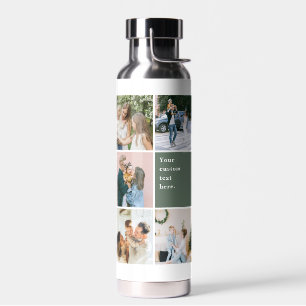 Citaat Typografie Familie Foto Collage Sjabloon Waterfles