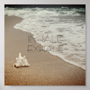 citaat typografie poster inhale exhale