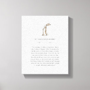 Citaat uit de Velveteen Rabbit Canvas Afdruk