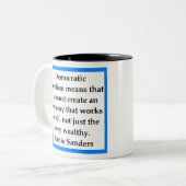 citaat van Bernie Samders Tweekleurige Koffiemok (Voorkant links)