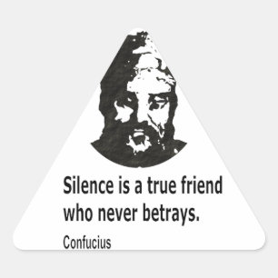Citaat van Confucius Driehoek Sticker