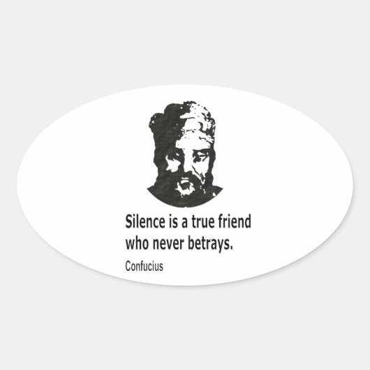 Citaat van Confucius Ovale Sticker (Voorkant)