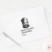 Citaat van Confucius Ovale Sticker (Envelop)
