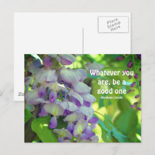 Citaat van de Aanvlieghoogte van de Wisteria Flowe Briefkaart