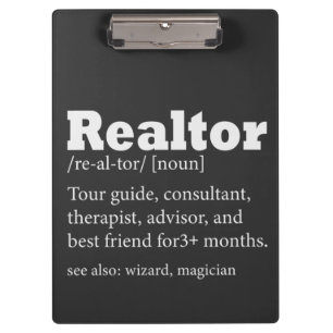 Citaat van de Realtor Funny Quote van de Real Esta Klembord