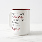 citaat van Draken Tweekleurige Koffiemok (Voorkant links)