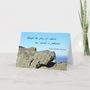 Citaat van Emerson: Het tempo van de natuur aannem Kaart