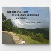 Citaat van Henry David Thoreau over begrip. Fotoplaat (Voorkant)