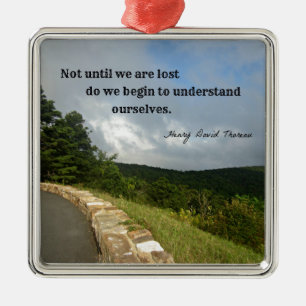 Citaat van Henry David Thoreau over begrip. Metalen Ornament