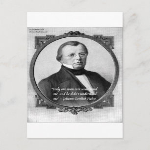 Citaat van Johann Fichte "Misbegreep" Briefkaart