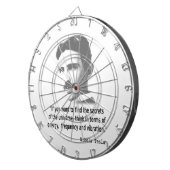 Citaat van Nikola Tesla Dartbord (Voorkant Rechts)