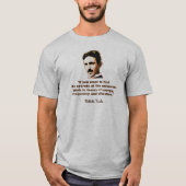 Citaat van Nikola Tesla T-Shirt (Voorkant)