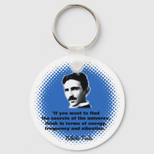 Citaat van Nikola Tesla T-Shirt Sleutelhanger