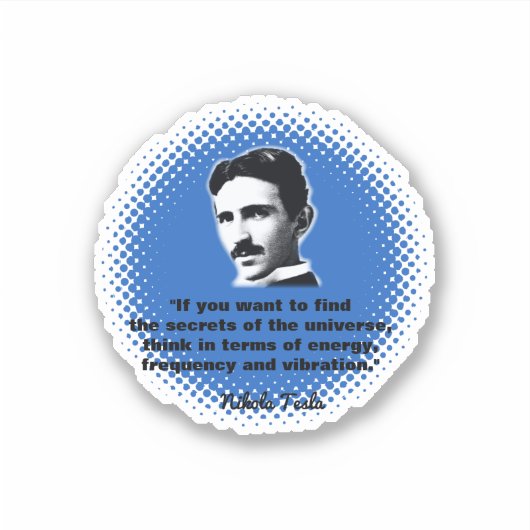 Citaat van Nikola Tesla T-Shirt Sticker (Voorkant)