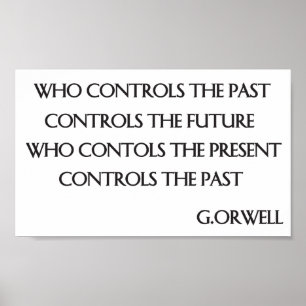 citaat van Orwell Poster