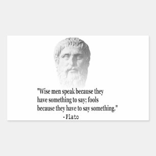 Citaat van Plato Rechthoekige Sticker