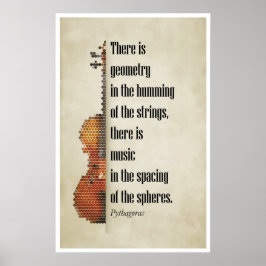 Citaat van Pythagoras Poster