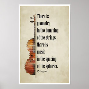 Citaat van Pythagoras Poster