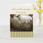 Citaat van Titanic kat Kaart (Gele Bloem)