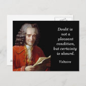 Citaat van Voltaire - Briefkaart (Voorkant / Achterkant)