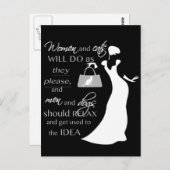 Citaat van vrouwen en katten briefkaart (Voorkant / Achterkant)