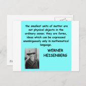citaat van Werner Heisenberg Briefkaart (Voorkant / Achterkant)