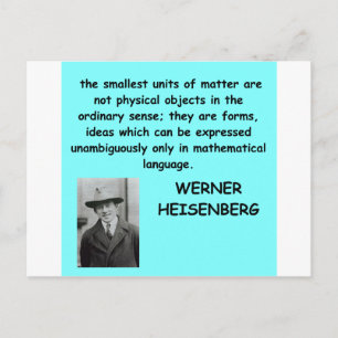 citaat van Werner Heisenberg Briefkaart