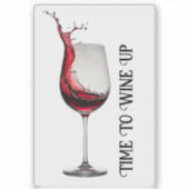 citaat van wijnglas sticker (Voorkant)