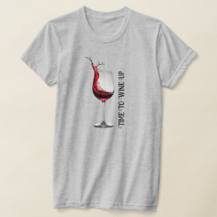 citaat van wijnglas t-shirt