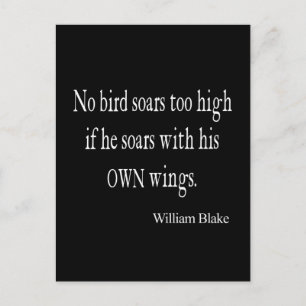  citaat van William Blake Bird Soar Own Wings Briefkaart