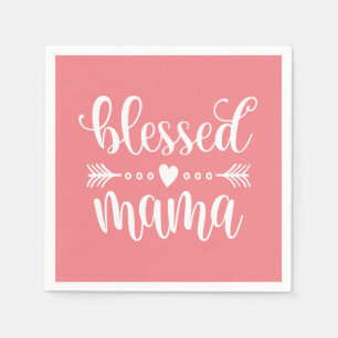 Citaat voor "Blessed Mama Moederdag" Papier Napk Servet