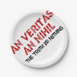 Citaat voor Latijnse waarheid Papieren Bordje