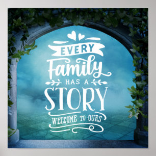 Citaat voor snelle familie poster