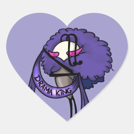 Citadel Drama King 2 Hart Sticker (Voorkant)