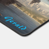 Citadelle futuriste sur le paysage marin Steampunk (Coin)