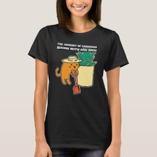 Citat over de reis van kattenverzorger die één zaa t-shirt