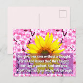 Citaten / Bericht / Gedicht | Floral Love Mom Brie Briefkaart (Voorkant / Achterkant)