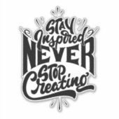 Citaten Custom-Cut Vinyl Sticker (Voorkant)