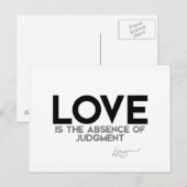 Citaten: Dalai Lama - Liefde, oordeel Briefkaart (Voorkant / Achterkant)