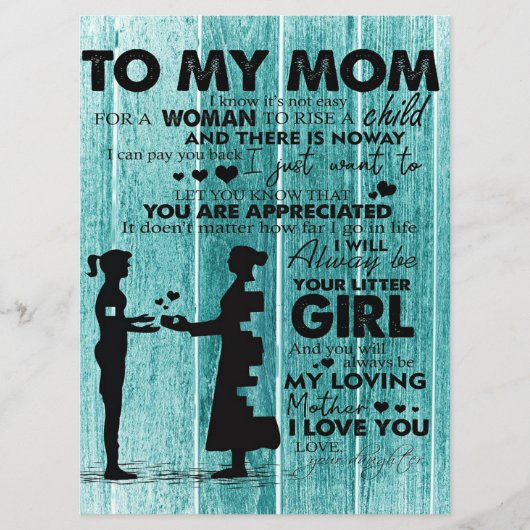 Citaten naar mijn moeder | Gift for Moeder Menu (Voorkant)