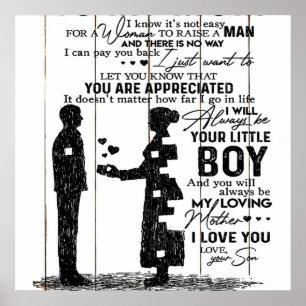 Citaten naar m'n moeder, naar m'n moeder brief. poster