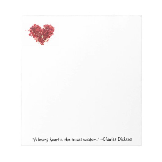 Citaten om te inspireren: "Een liefdevol.."~Dicken Notitieblok (Voorkant)