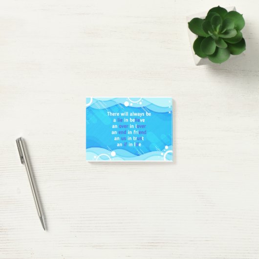 citaten over liefde , leven en vriendschap post-it® notes (Kantoor)